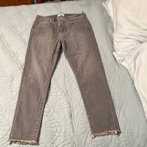 LOFT size 10 skinny jeans, grey, lightly worn